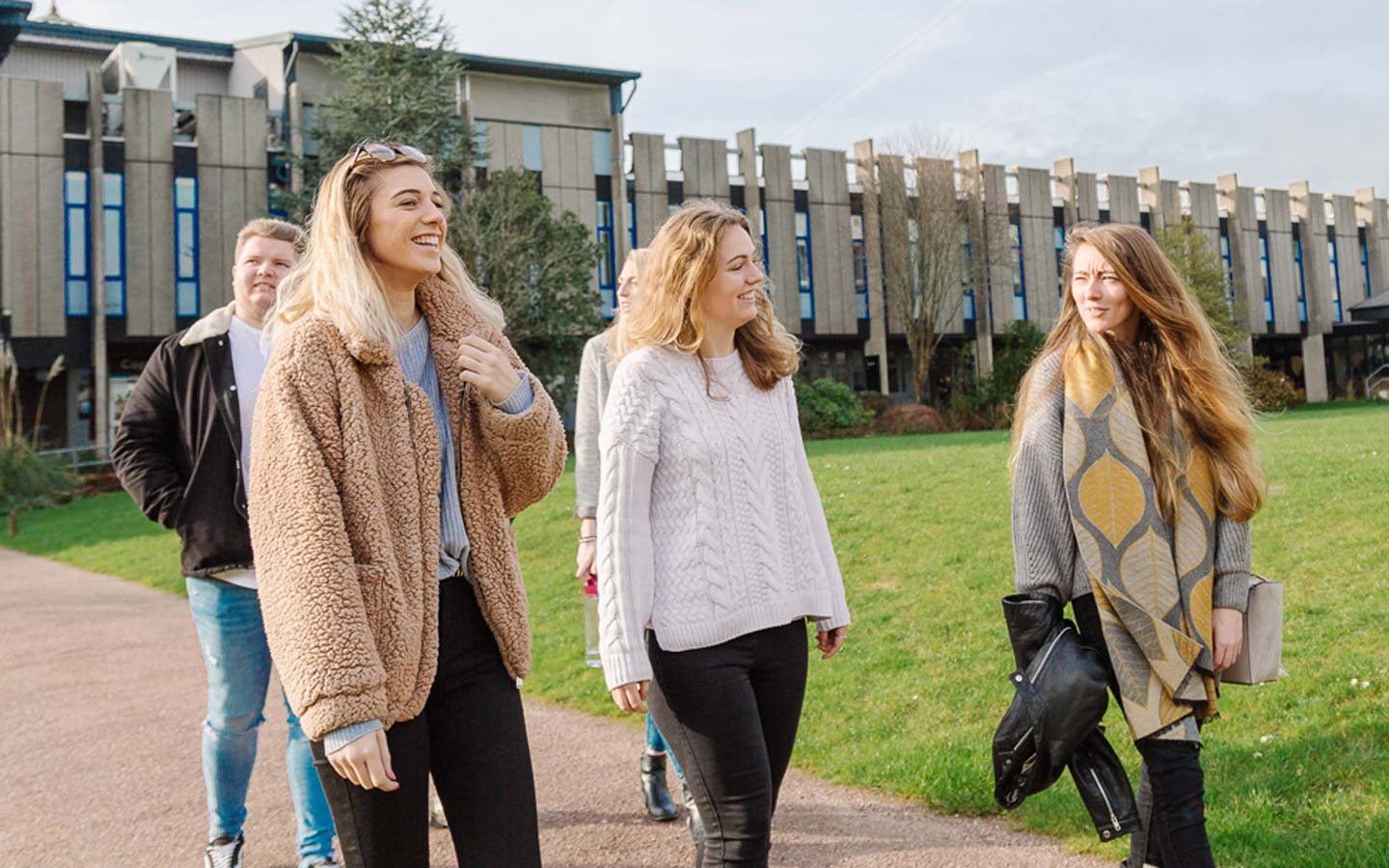 Students walking across the Quad