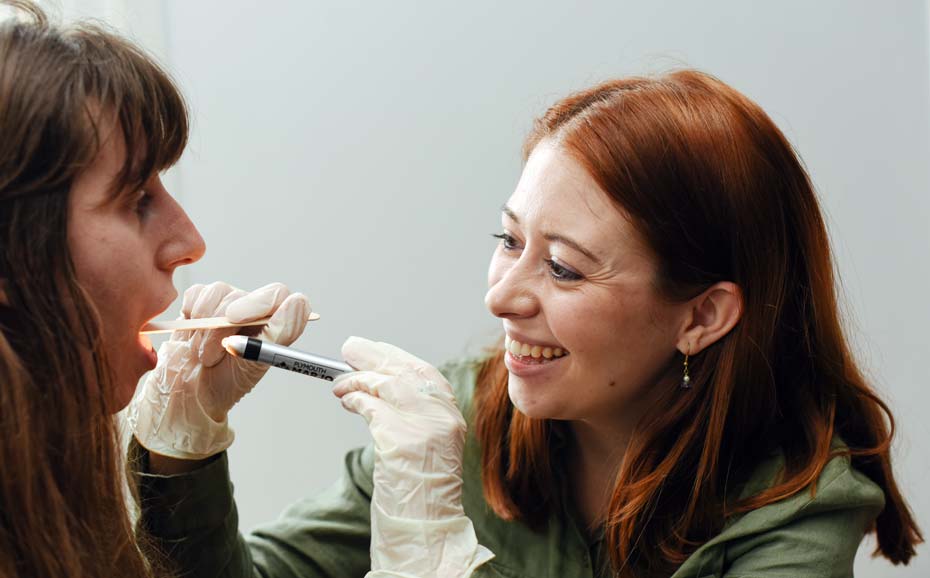 SLT students practice oral examination