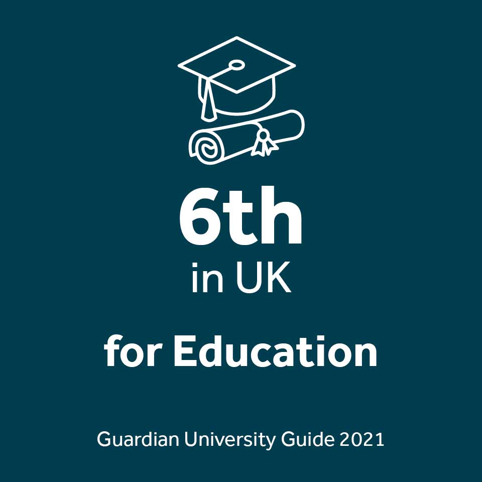 Marjon ranks 6th in UK for Education in the Guardian University Guide 2021
