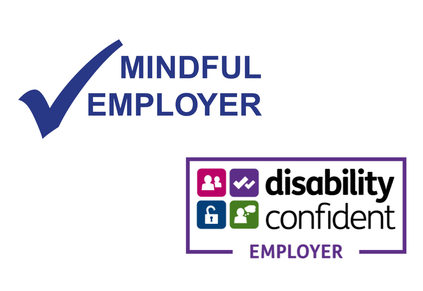 Mindful Employer and Disability Confident logos