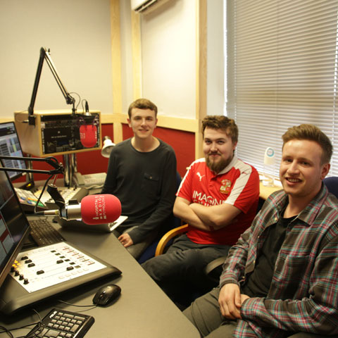Journalism students on Hospital Radio