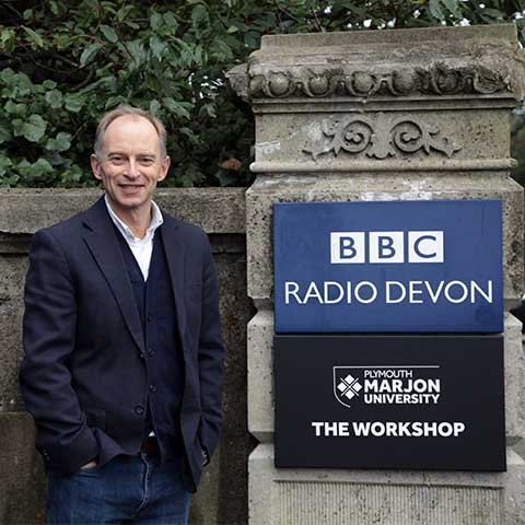 Former BBC Spotlight presenter Justin Leigh, outside The Workshop.