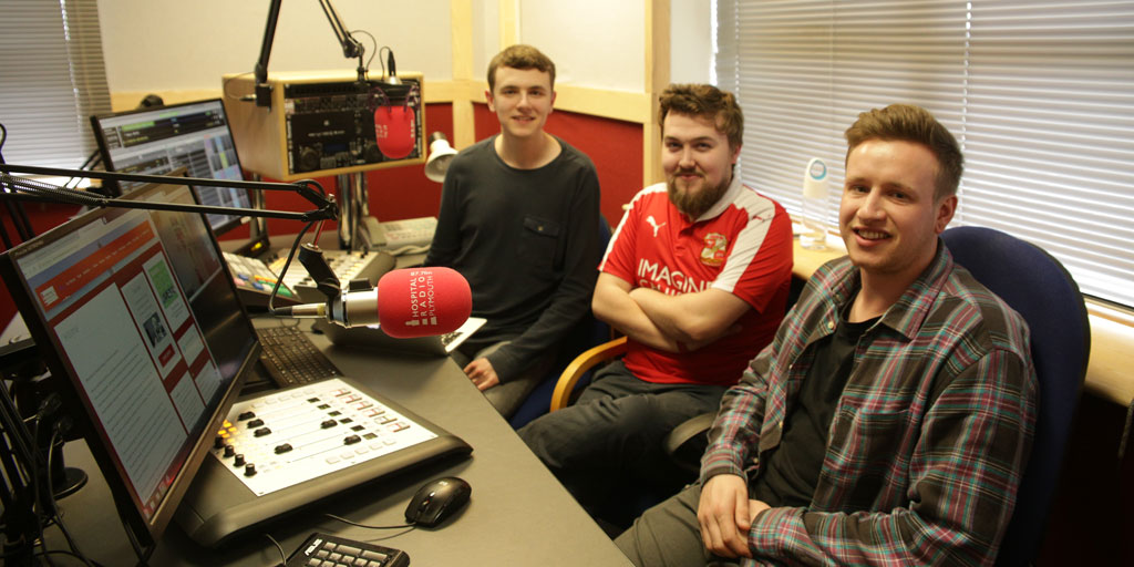 Journalism students on Hospital Radio