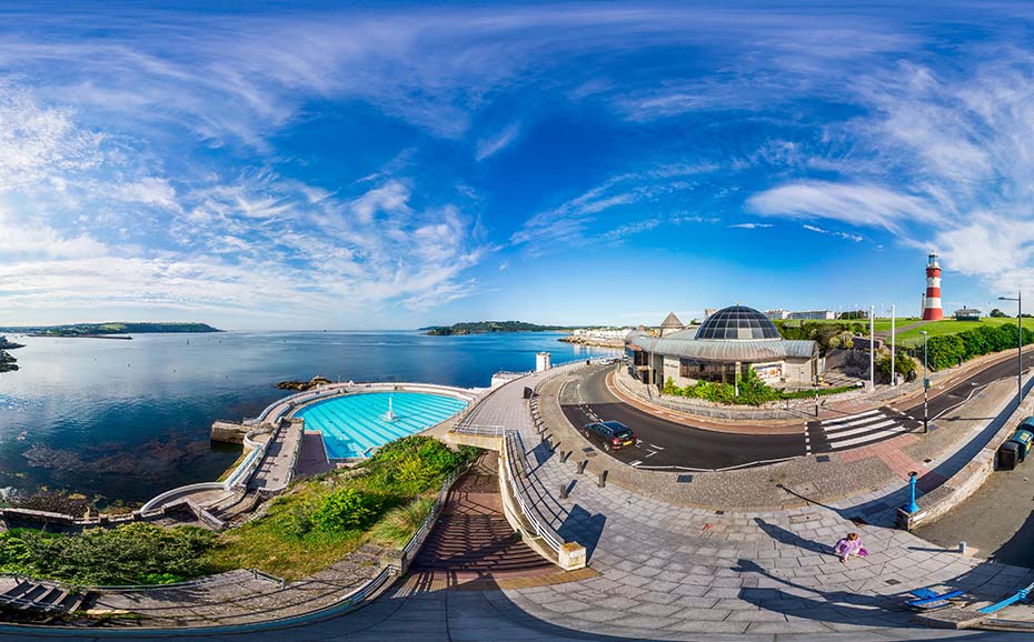 A view of Plymouth Hoe and Tinside