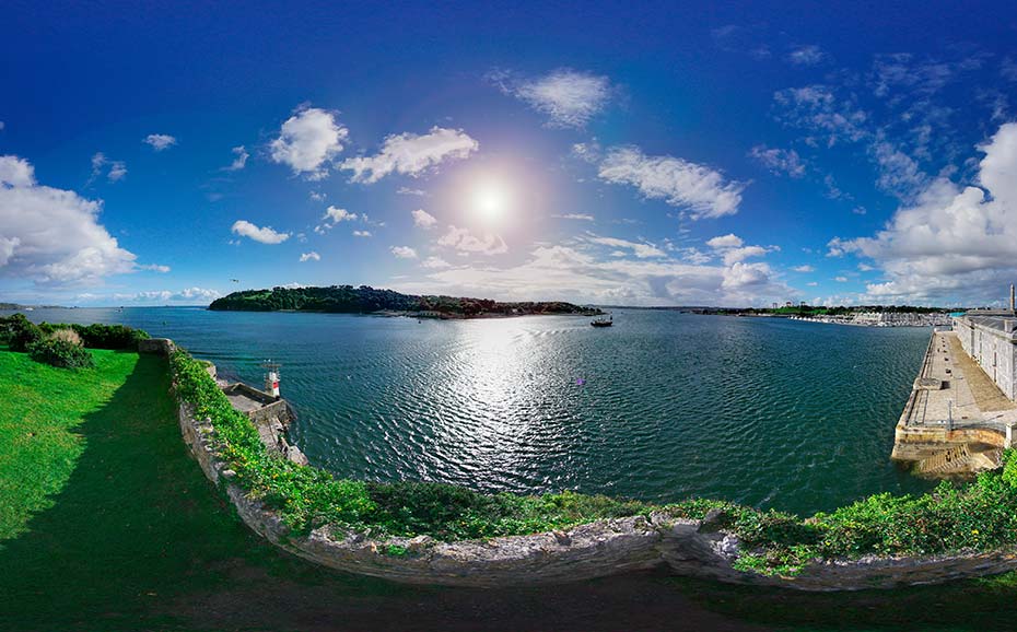 A view of Plymouth Sound from the Royal William Yard