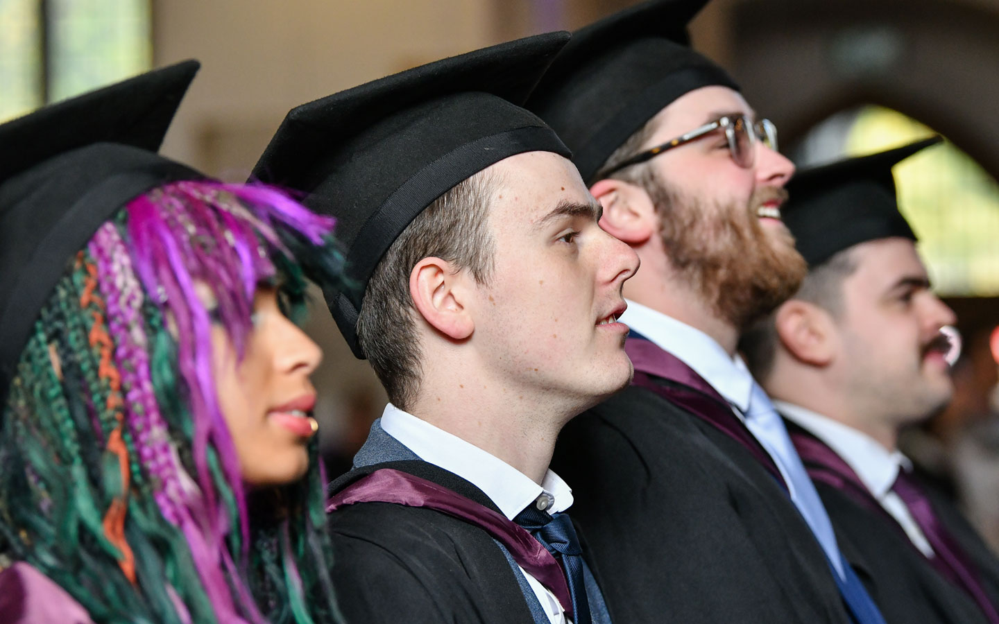 Graduates at their graduation ceremony
