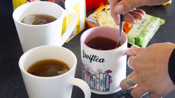 Students in halls accommodation making tea
