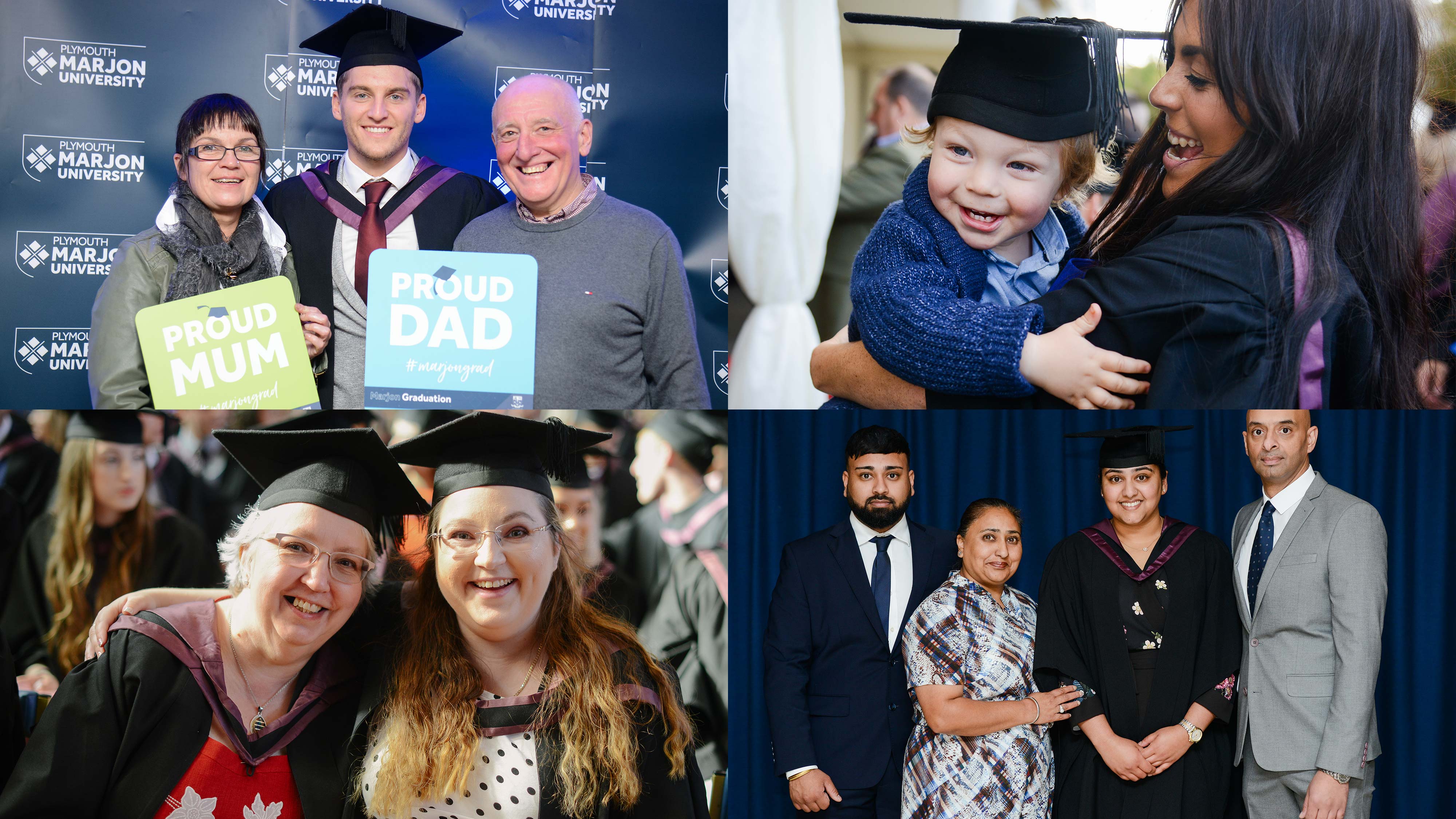 Graduation photos of Marjon students