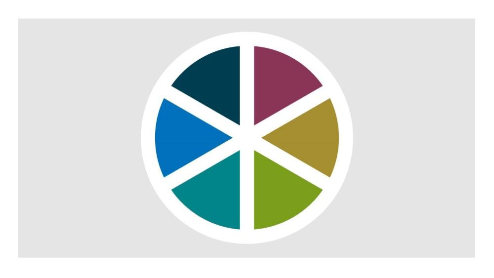 Marjon's accessibility colour wheel shows the slight variations on our core brand colours which we use online