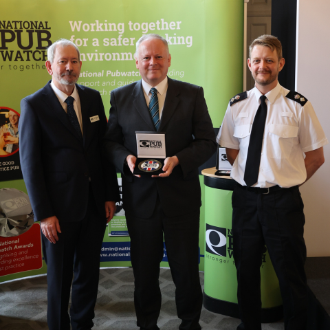 David Moore accepting his National Pubwatch Award