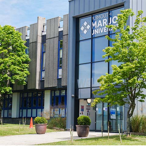 The entrance to Marjon University