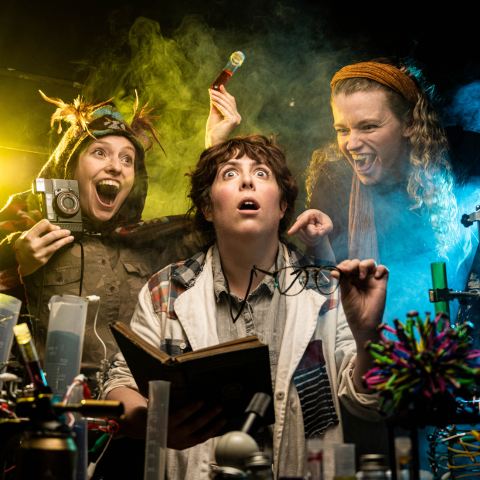Three actors from The Snow Beast show
