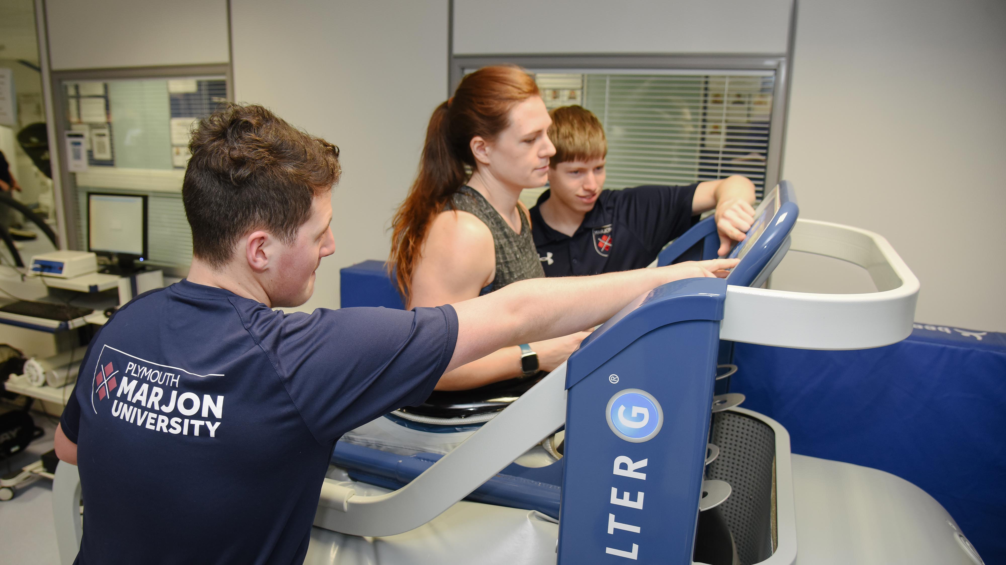 Using the anti-gravity treadmill