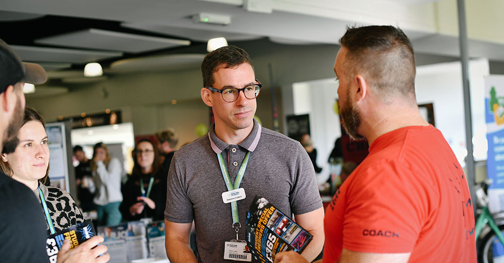 Matt Hulbert from Student Wellbeing and Support during freshers fair