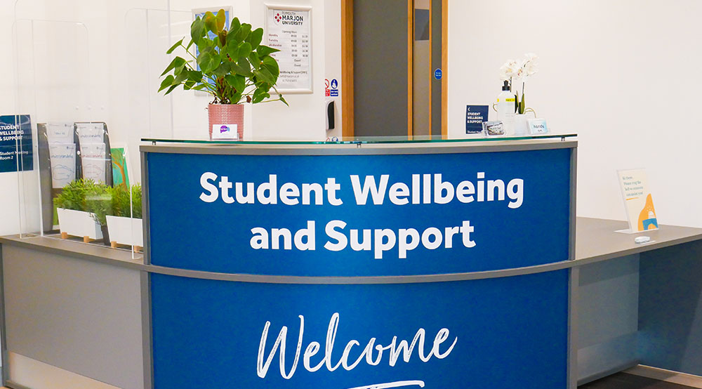 The student support desk at marjon