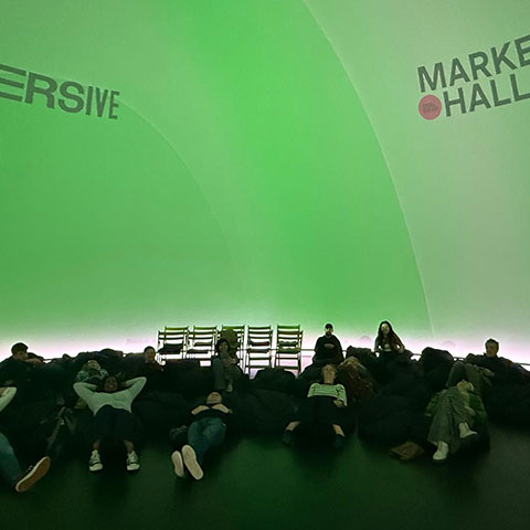 Group of leaders at Devonport Markethall immersive dome