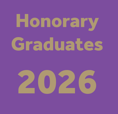 Text reads Honorary Graduates 2026