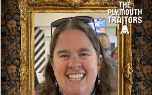 Rev Michelle Parkman headshot in ornate gold frame
