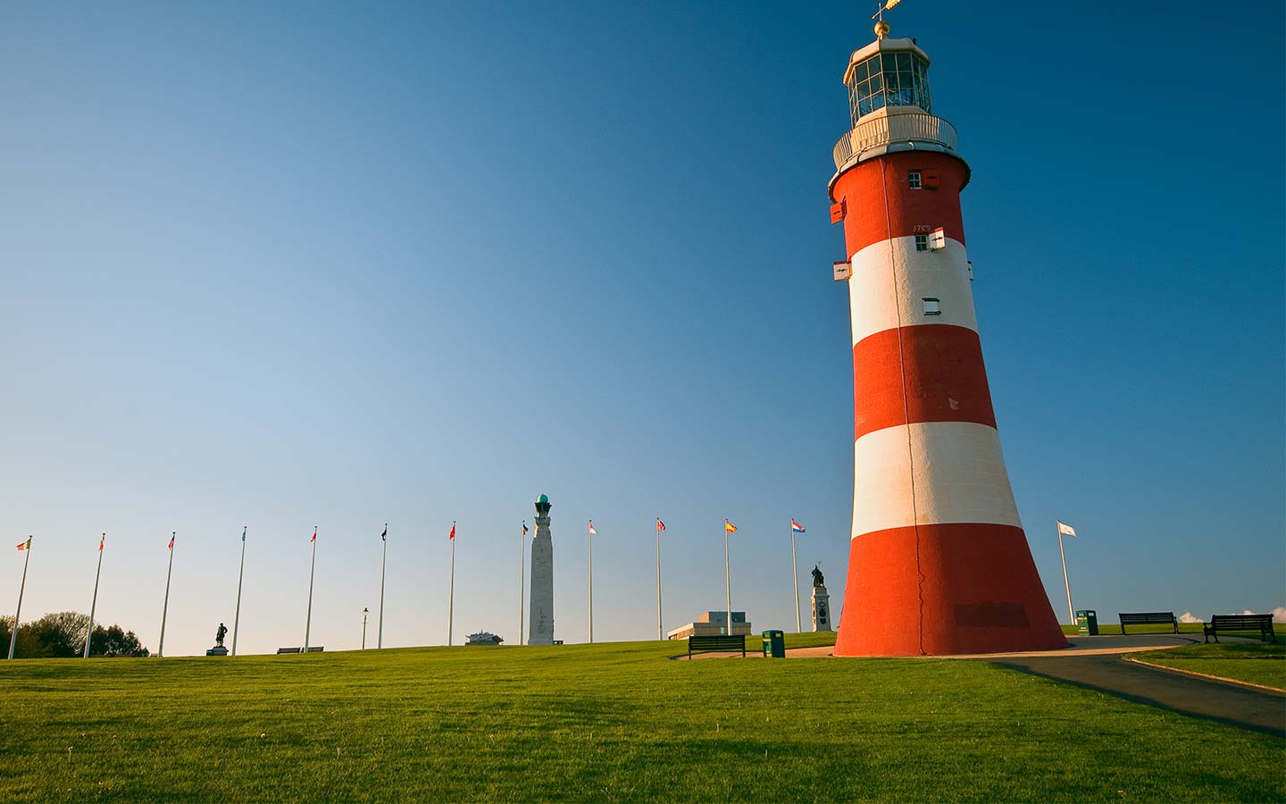 Smeatons tower lighthouse on Plymouth Hoe